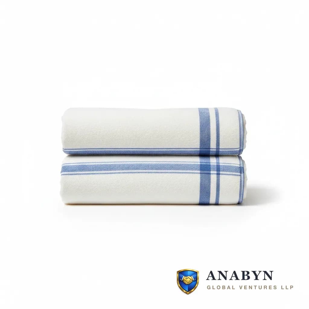 Pool & Cabana Stripe Towel - Resort Grade - premium cotton fabric export India