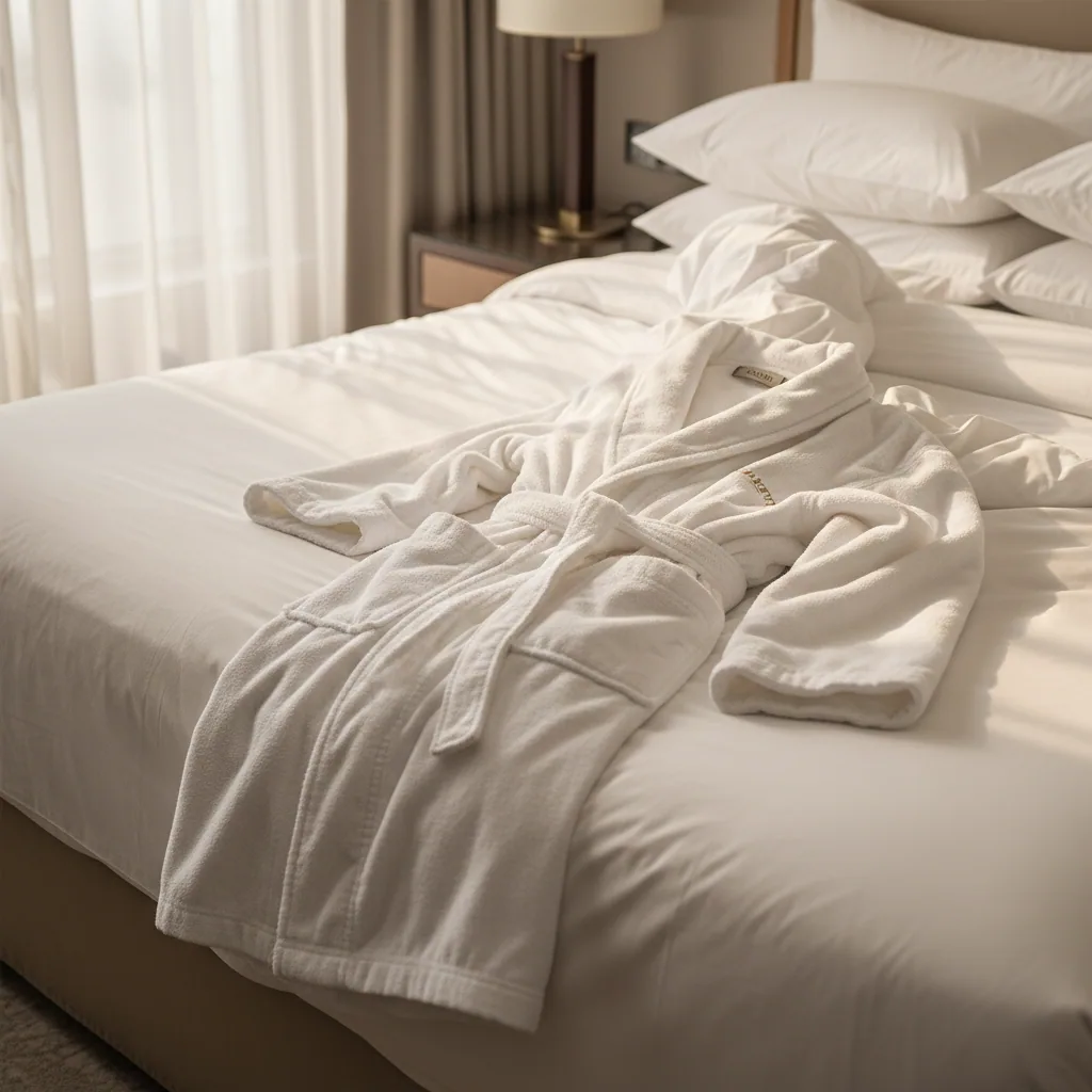 Luxury bedding arrangement in premium hotel suite