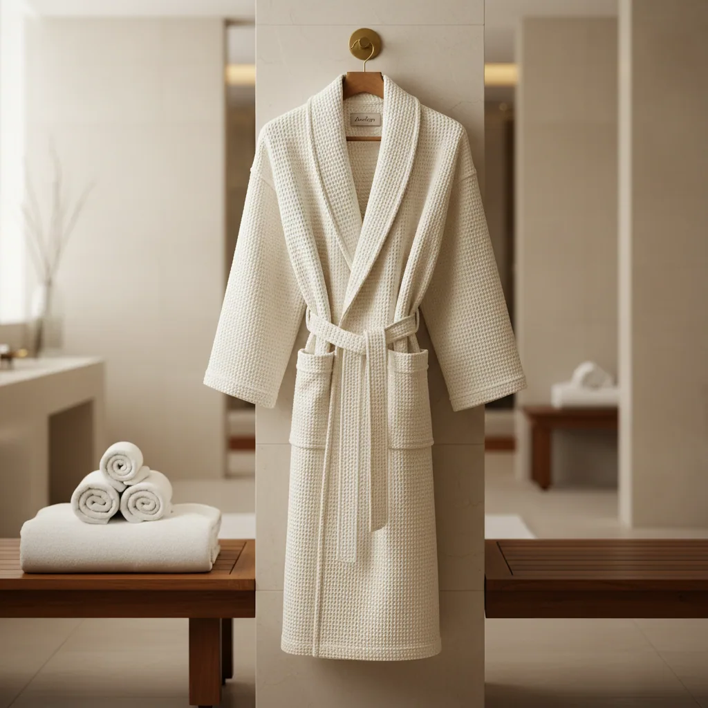 Anabyn waffle bathrobes supplied in bulk to hotels in Cairo, Egypt